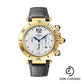 Cartier Pasha de Cartier Watch - 41 mm Yellow Gold Case - Silvered Dial - Dark Gray Leather Strap - WGPA0017
