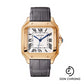Cartier Santos de Cartier Watch - 35.1 mm Pink Gold Case - Silvered Dial - Alligator And Calfskin Strap - WGSA0028