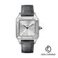 Cartier Santos-Dumont Le Bresil Watch - 43.5 mm x 31.4 mm Platinum Case - Silvered Dial - Grey Alligator Strap - WGSA0034