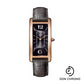 Cartier Tank Cintree Watch - 46.3 mm Pink Gold Case - Black Dial - Dark Gray Alligator Strap - WGTA0025