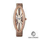 Cartier Baignoire Allongee Watch - 52 mm Pink Gold Diamond Case - Taupe Strap - WJBA0008