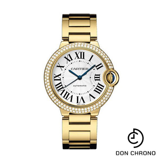 Cartier Ballon Bleu de Cartier Watch - 36 mm Yellow Gold Case - Double Diamond Bezel - WJBB0007