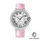 Cartier Ballon Bleu de Cartier Watch - 42 mm White Gold Diamond Case - White Dial - Pink Alligator Strap - WJBB0032