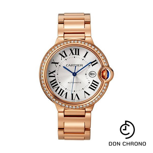 Cartier Ballon Bleu de Cartier Watch - 42 mm Pink Gold Case - Diamond Bezel - WJBB0038