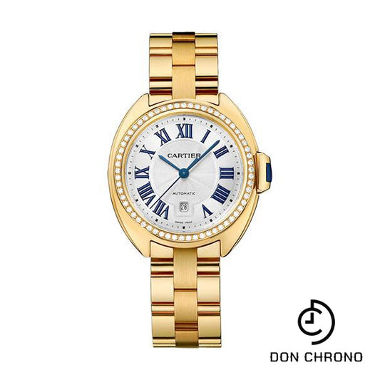 Cartier Cle de Cartier Watch - 31 mm Yellow Gold Diamond Case - Effect Dial - WJCL0004