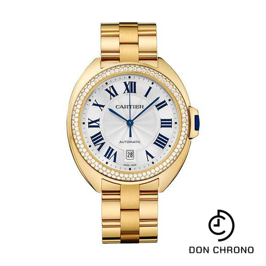 Cartier Cle de Cartier Watch - 40 mm Yellow Gold Diamond Case - Effect Dial - WJCL0010