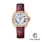 Cartier Cle de Cartier Watch - 31 mm Pink Gold Diamond Case - White Dial - Brown Alligator Strap - WJCL0047