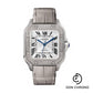 Cartier Santos de Cartier Watch - 35.1 mm White Gold Case - Diamond Bezel - Alligator Strap - WJSA0014