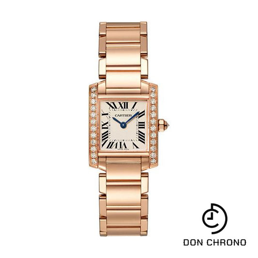 Cartier Tank Francaise Watch - 25 mm Pink Gold Diamond Case - WJTA0022