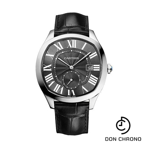 Cartier Drive de Cartier Watch - 40 mm x 41 mm Steel Case - Black Dial - Black Alligator Strap - WSNM0018