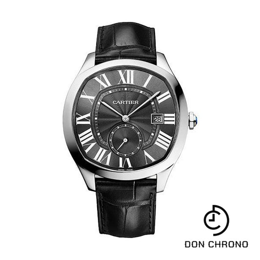 Cartier Drive de Cartier Watch - 40 mm x 41 mm Steel Case - Black Dial - Black Alligator Strap - WSNM0018