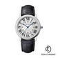 Cartier Ronde Solo Watch - 42 mm Steel Case - Black Grained Calfskin Strap - WSRN0022