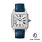 Cartier Santos-Dumont Watch - 43.5 mm Steel Case - Silver Dial - Navy Blue Strap - WSSA0022