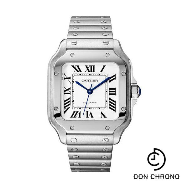 Cartier Santos de Cartier Watch - 35.1 mm Steel Case - Silvered Dial - WSSA0029