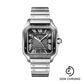 Cartier Santos de Cartier Watch - 39.8 mm Steel Case - Gray Dial - Bracelet - Second Strap - WSSA0037