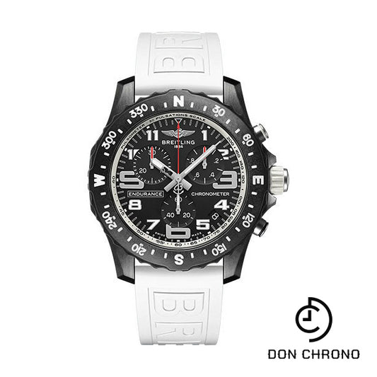 Breitling Endurance Pro Watch - Breitlight® - Black Dial - White Rubber Strap - Tang Buckle - X82310A71B1S1