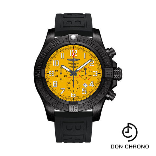 Breitling Avenger Hurricane 12h Watch - Breitlight - Cobra Yellow Dial - Black Diver Pro III Strap - Tang Buckle - XB0170E41I1S2