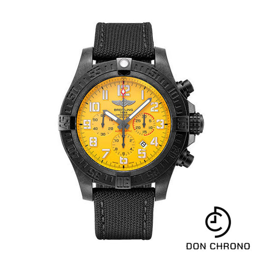 Breitling Avenger Hurricane 12h Watch - Breitlight - Cobra Yellow Dial - Black Military Strap - Tang Buckle - XB0170E41I1W1