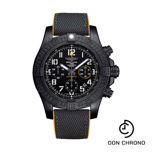 Breitling Avenger Hurricane 45 Watch - Breitlight® Case - Volcano Black Dial - Anthracite and Yellow Military Rubber Strap - XB0180E4/BF31-military-rubber-anthracite-yellow-deployant