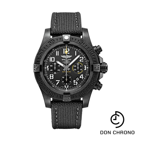 Breitling Avenger Hurricane 12h 45 Watch - Breitlight - Volcano Black Dial - Anthracite Military Strap - Tang Buckle - XB0180E41B1W1