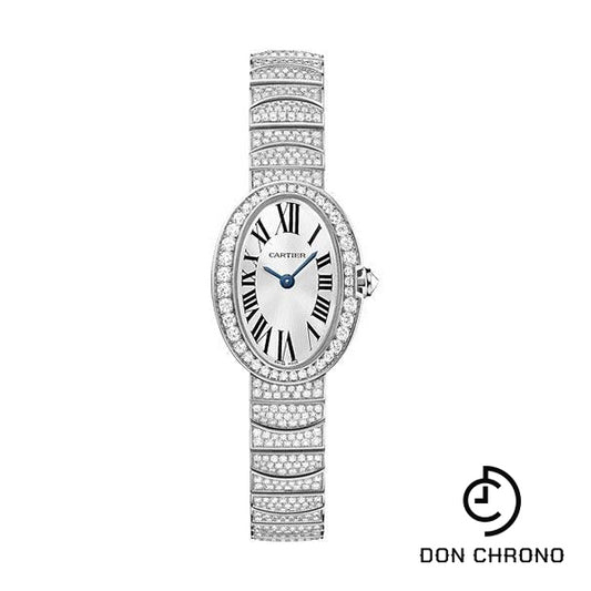 Cartier Baignoire Watch - Mini White Gold Diamond Case - Diamond Bracelet - HPI00327