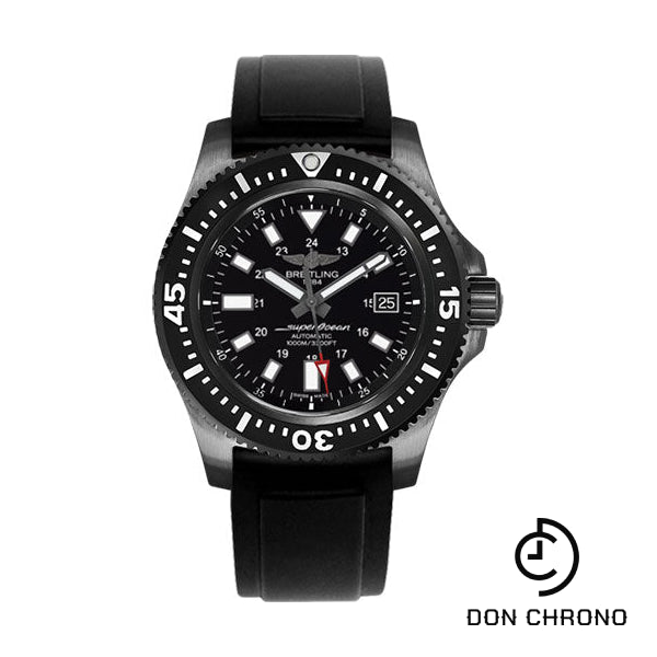 Breitling Superocean 44 Special Watch - Black Steel Case -  Dial - Black Diver Pro II Strap - M1739313/BE92/131S/M20SS.1