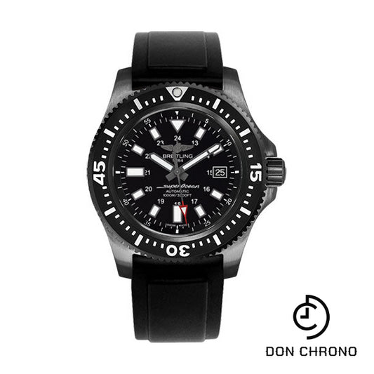 Breitling Superocean 44 Special Watch - Black Steel Case -  Dial - Black Diver Pro II Strap - M1739313/BE92/131S/M20SS.1
