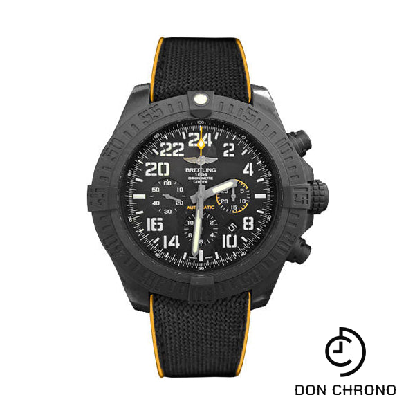 Breitling Avenger Hurricane Watch - 50mm Breitlight Case - Volcano Black Dial - Anthracite Yellow Military Rubber Strap - XB1210E4/BE89/257S/X20D.4